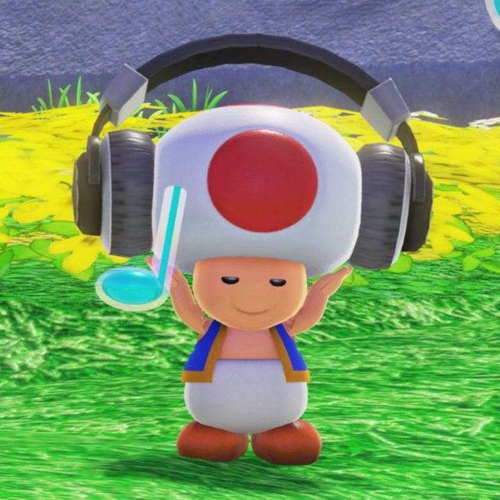Toad singing in Super Mario Odyssey.