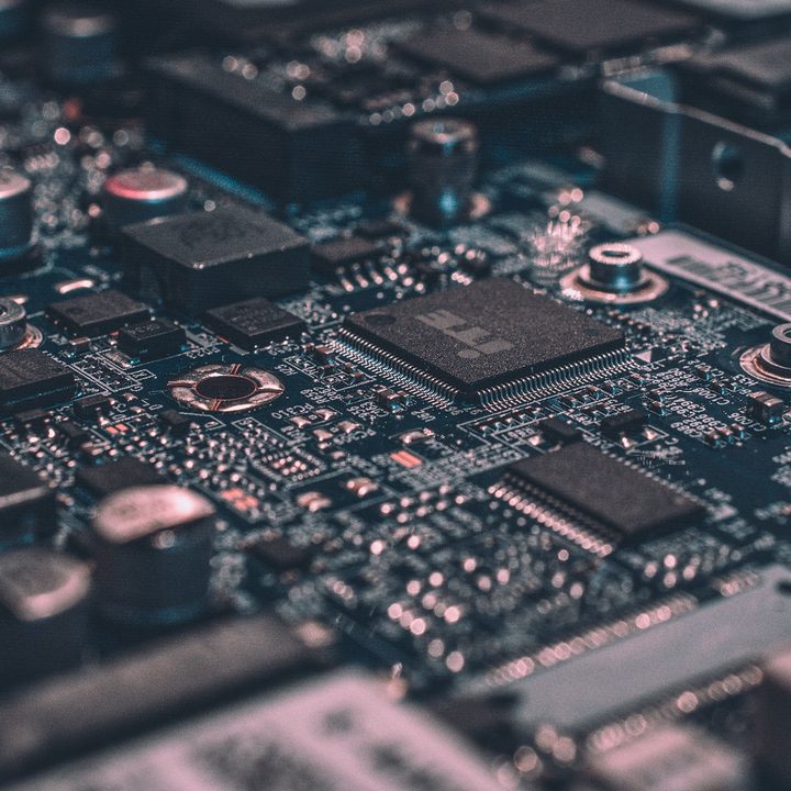A computer circuit board.