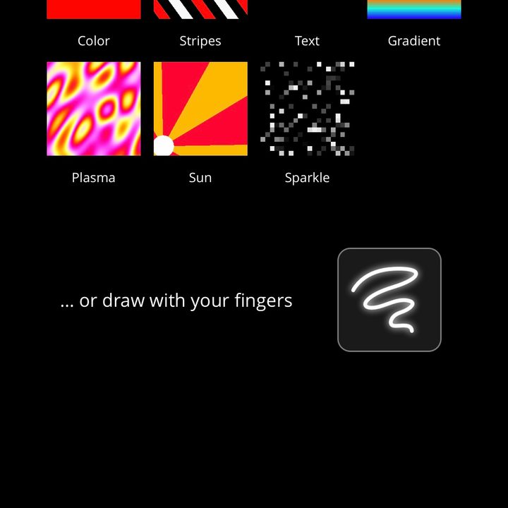 You can create custom effects in the Twinkly app.