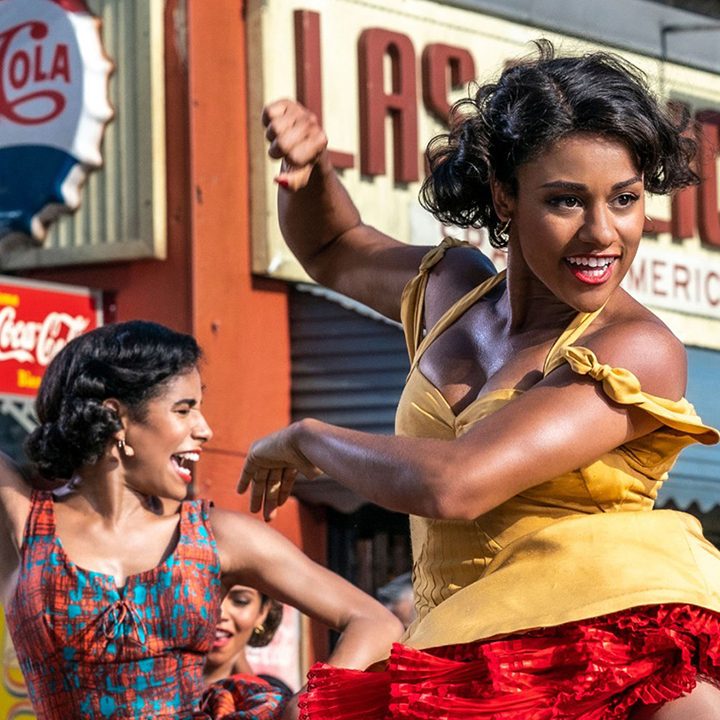 Ariana DeBose dancing in a scene from West Side Story.