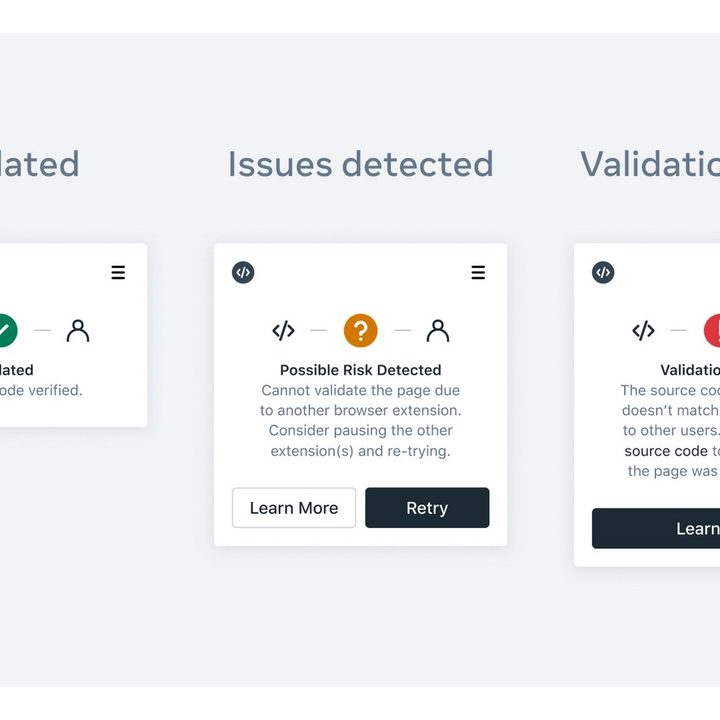 The color coding system put in place for Code Verify on WhatsApp Web.