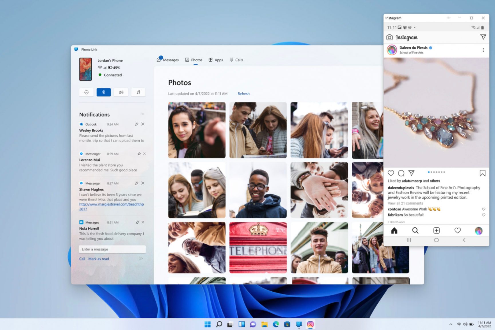 Windows 11 Phone Link is a full redesign of Your Phone app