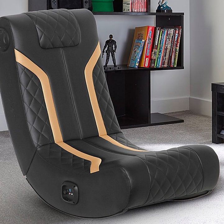 The X Rocker Lux 2.0 gaming chair in a living room.