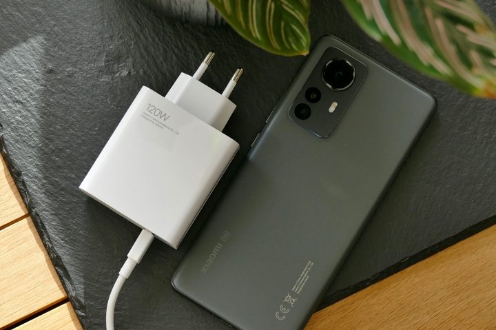 Xiaomi 12 Pro and charging block.