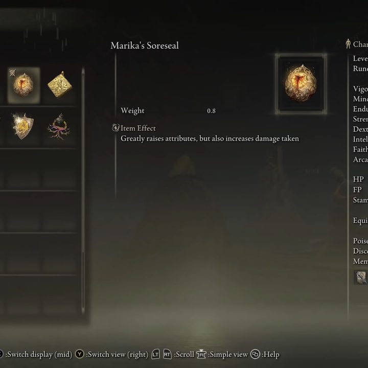 A description of an Elden Ring Talisman.
