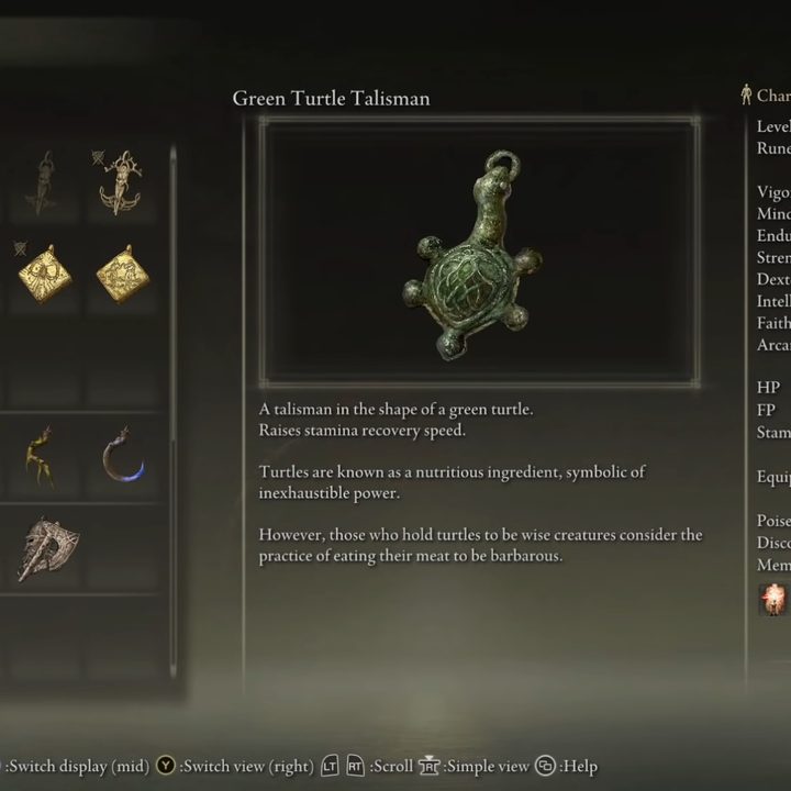 The green turtle talisman.