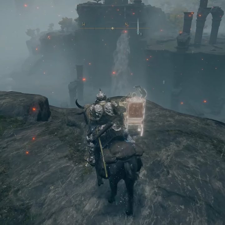 A ghost sitting on a cliff.