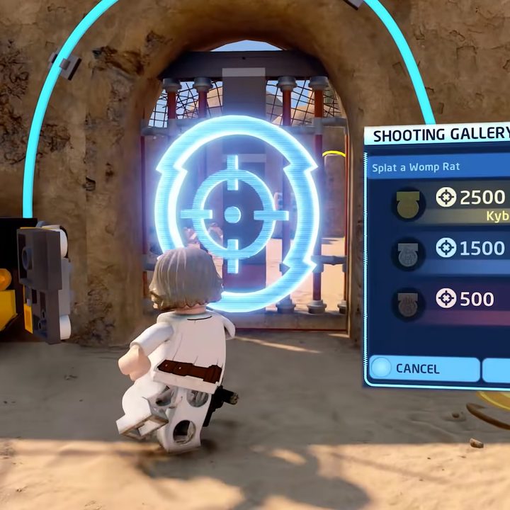 Luke approaching a shooting gallery.