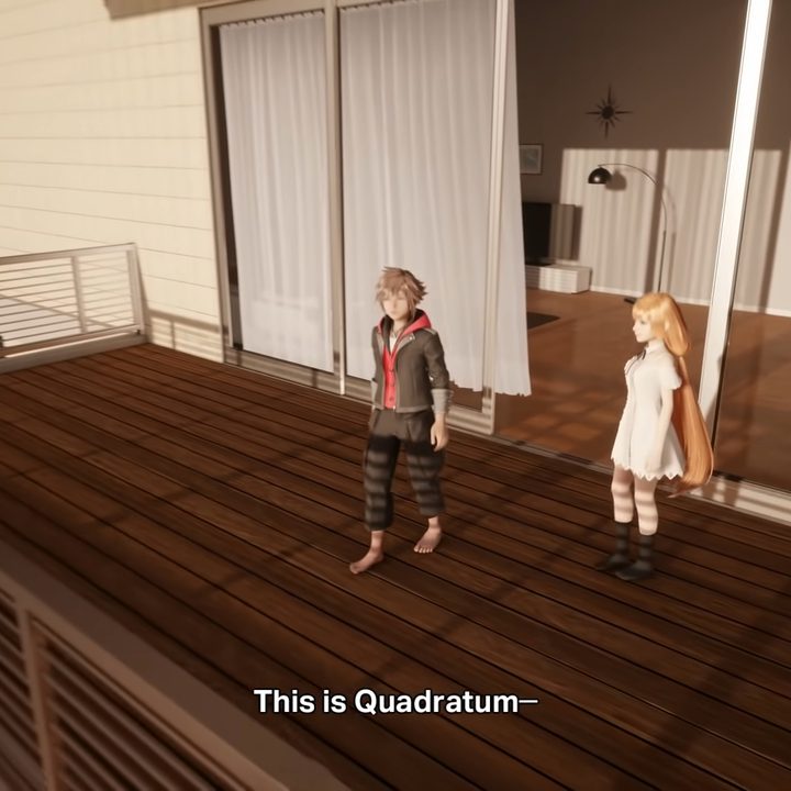 Sora looks out over a balcony in the trailer for Kingdom Hearts 4.