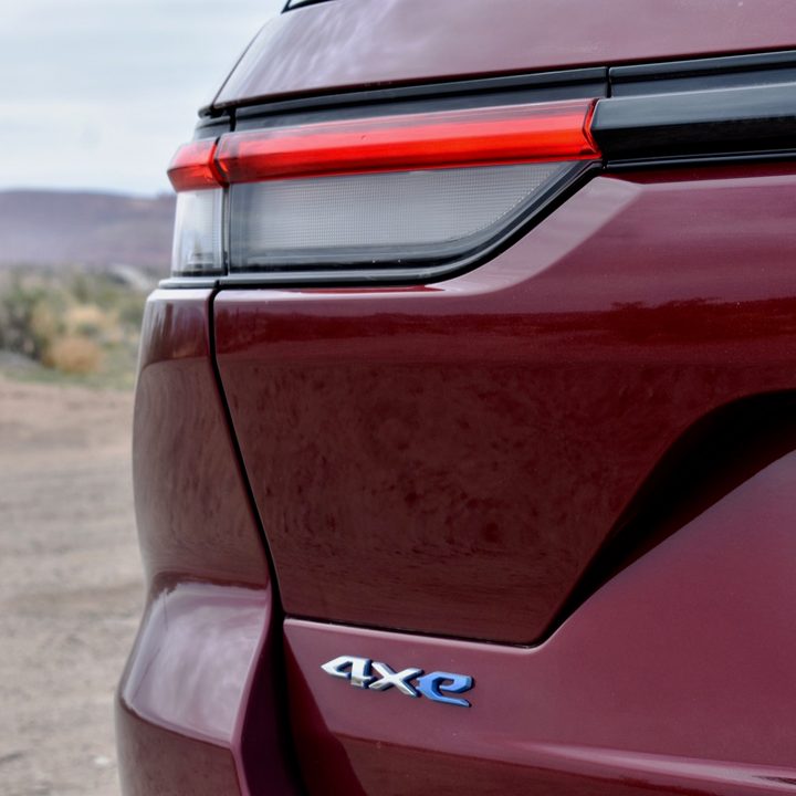 Jeep's 4xe plug-in hybrid badge.