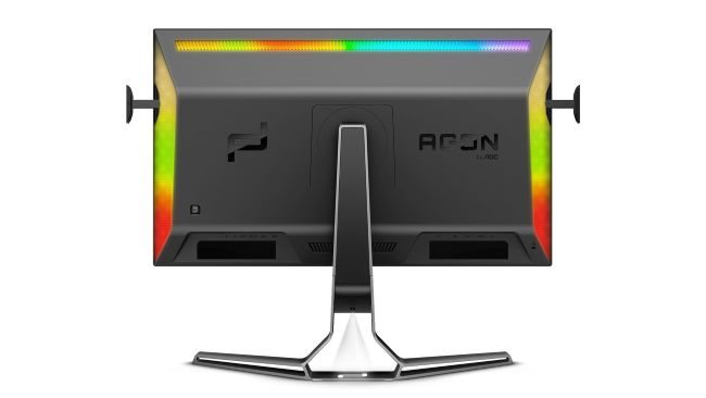 AOC Porsche Design Agon Pro PD32M Light FX and LED Logo projection.