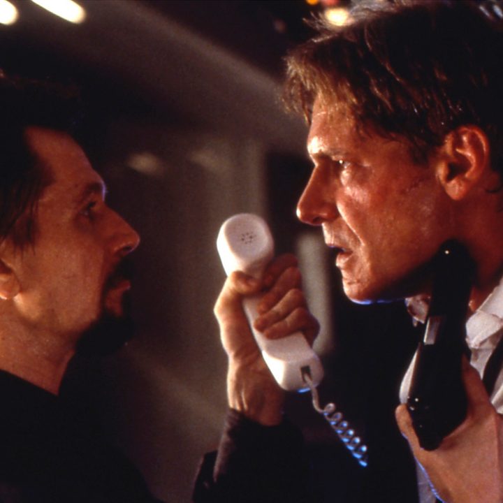 Gary Oldman and Harrison Ford in Air Force One