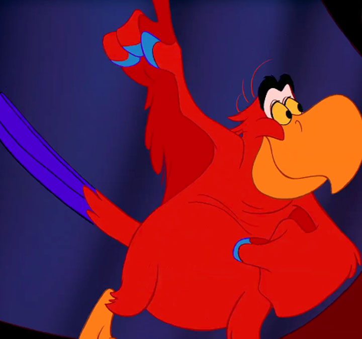 Iago the Parrot in Aladdin.