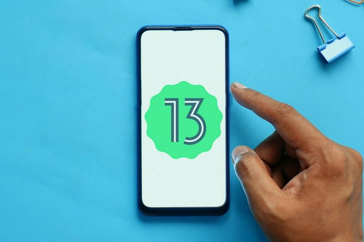 A phone running Android 13.
