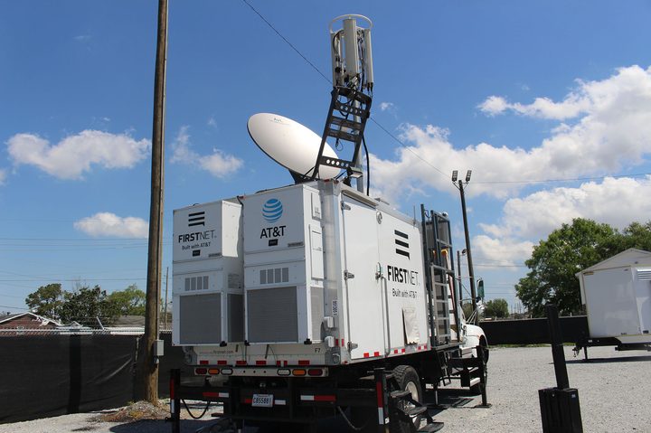 AT&T SatCOLT which is a mobile 5G tower platform.