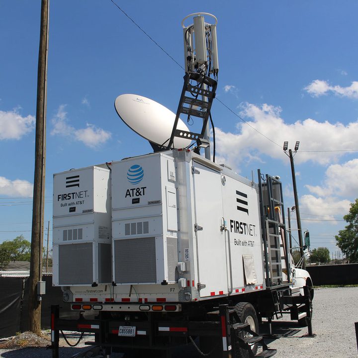 AT&T SatCOLT which is a mobile 5G tower platform.