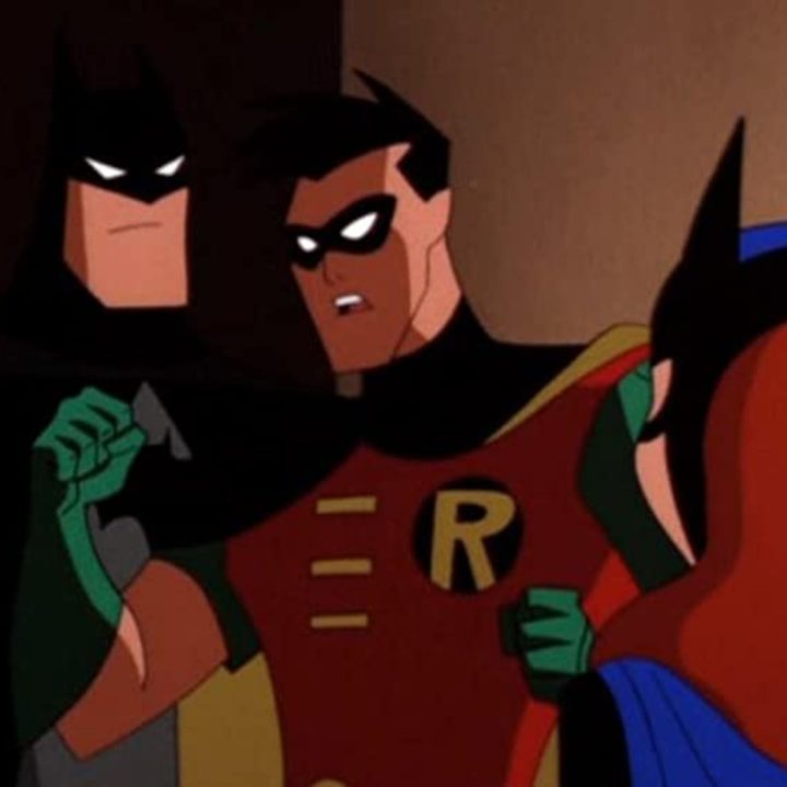 Batman and Batgirl with a frustrated Robin in TNBA.