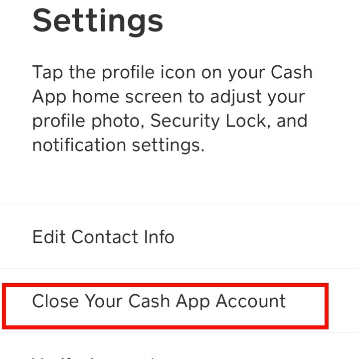 Cash App close your Cash App account.