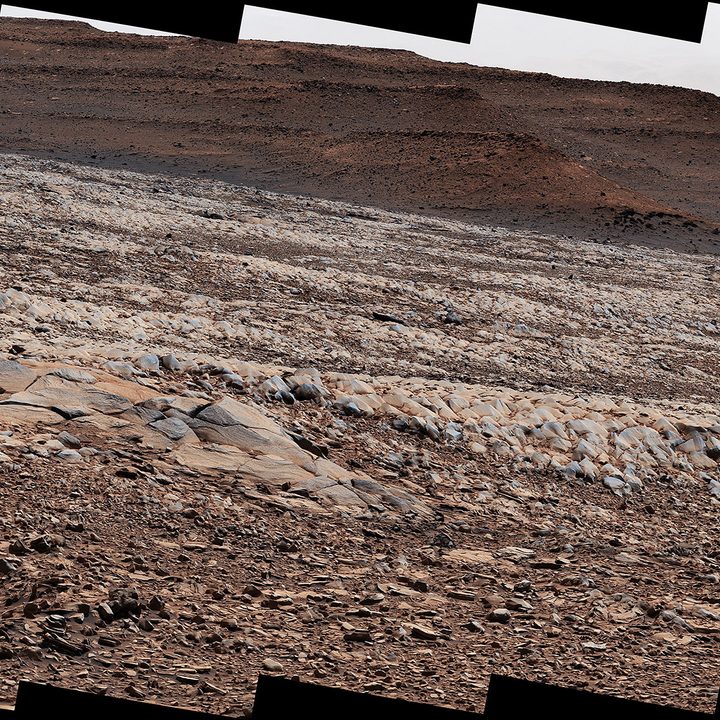 NASA’s Curiosity Mars rover used its Mast Camera, or Mastcam, to survey these wind-sharpened rocks, called ventifacts, on March 15, 2022, the 3,415th Martian day, or sol, of the mission. The team has informally described these patches of ventifacts as “gator-back” rocks because of their scaly appearance.