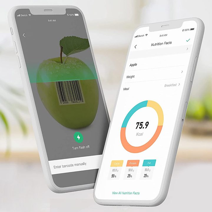 Counting calories with the vesync app.