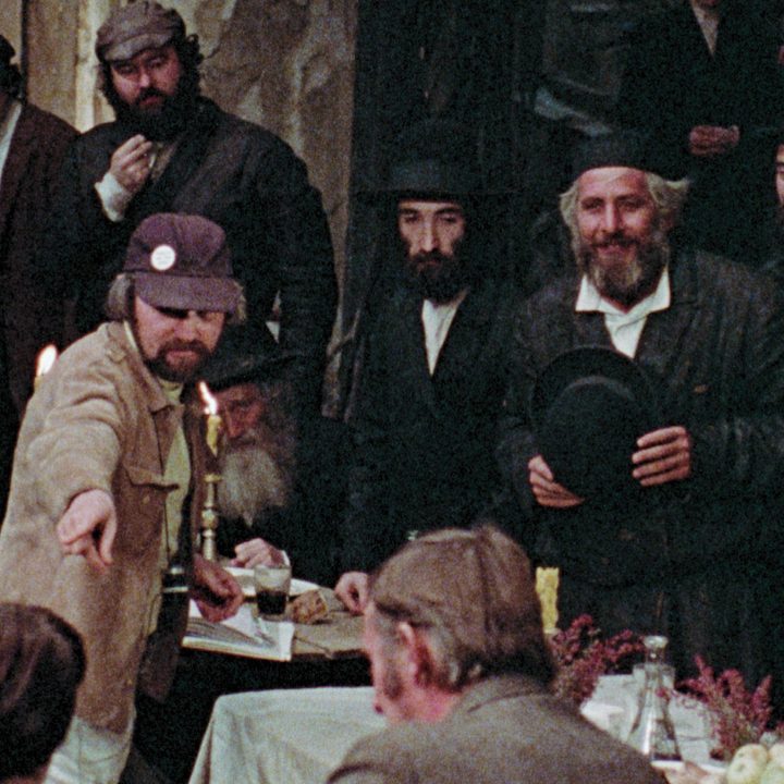 Norman Jewison directs actors in Fiddler's Journey to the Big Screen.