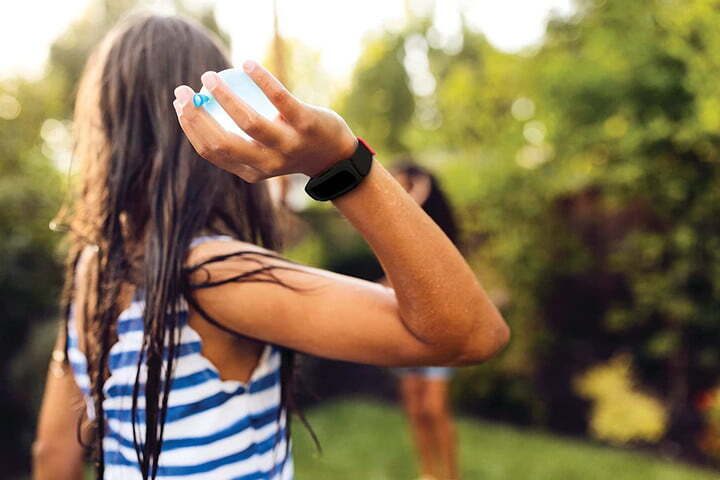 Fitbit Ace 3 on a child's wrist.