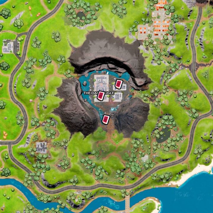 Map of Omni Chips at The Daily Bugle in Fortnite.