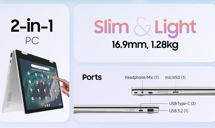 Part of the spec sheet for the Galaxy Chromebook 2 360.