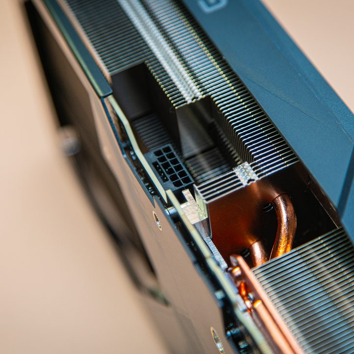 Power connector on the Gigabyte RTX 3090 Ti Gaming OC.