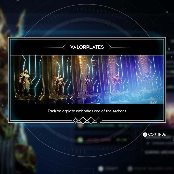Godfall Valorplate menu notification.