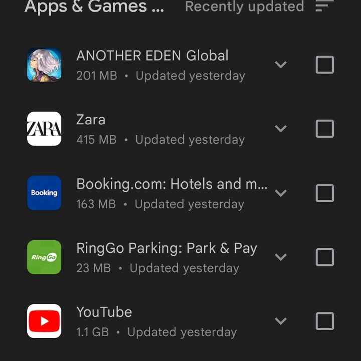 Google Play Store Manage apps.