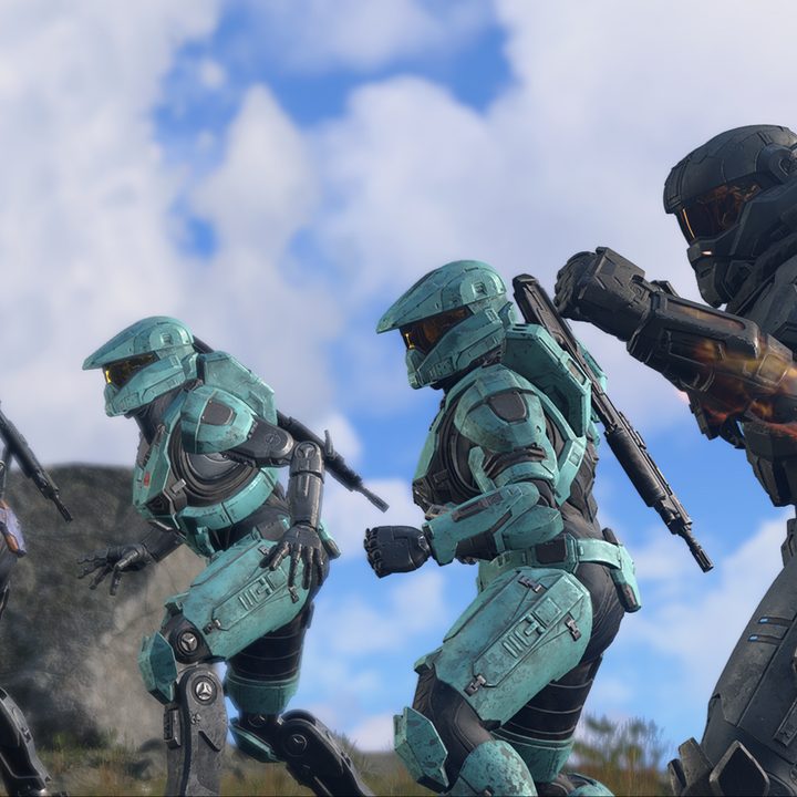 A team of Spartans gear up for battle in Halo Infinite.