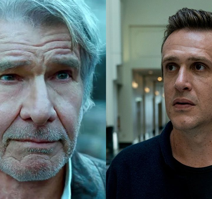 Future co-stars Harrison Ford and Jason Segel.