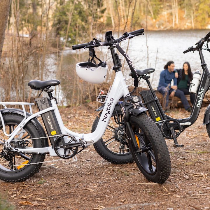 Heybike RANGER off road trip with nearby waterfront.
