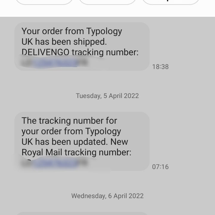 A text message about to be blocked on Samsung.