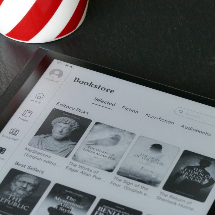The Bookstore app on the Huawei MatePad Paper.