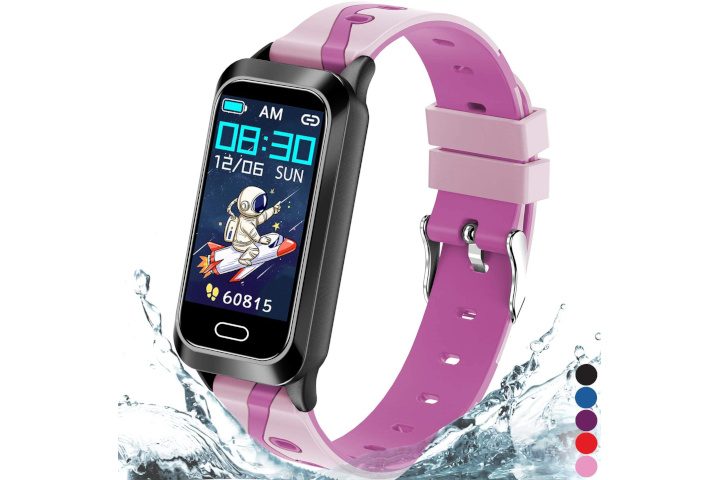 Inspiratek Kids Fitness Tracker in red.