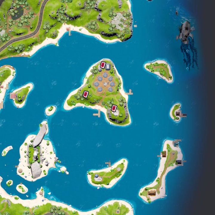 Map of Omni Chips in Launch Pad in Fortnite.