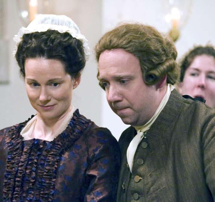 Laura Linney and Paul Giamatti in John Adams.