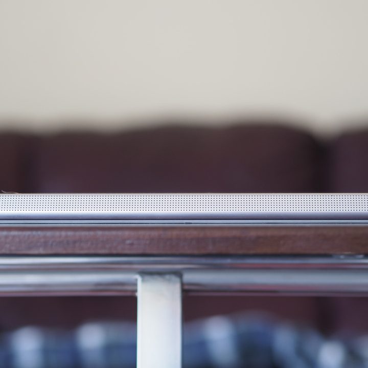 The Lenovo Yoga 9i 14 Gen 7 Speaker Bar via a rear view.