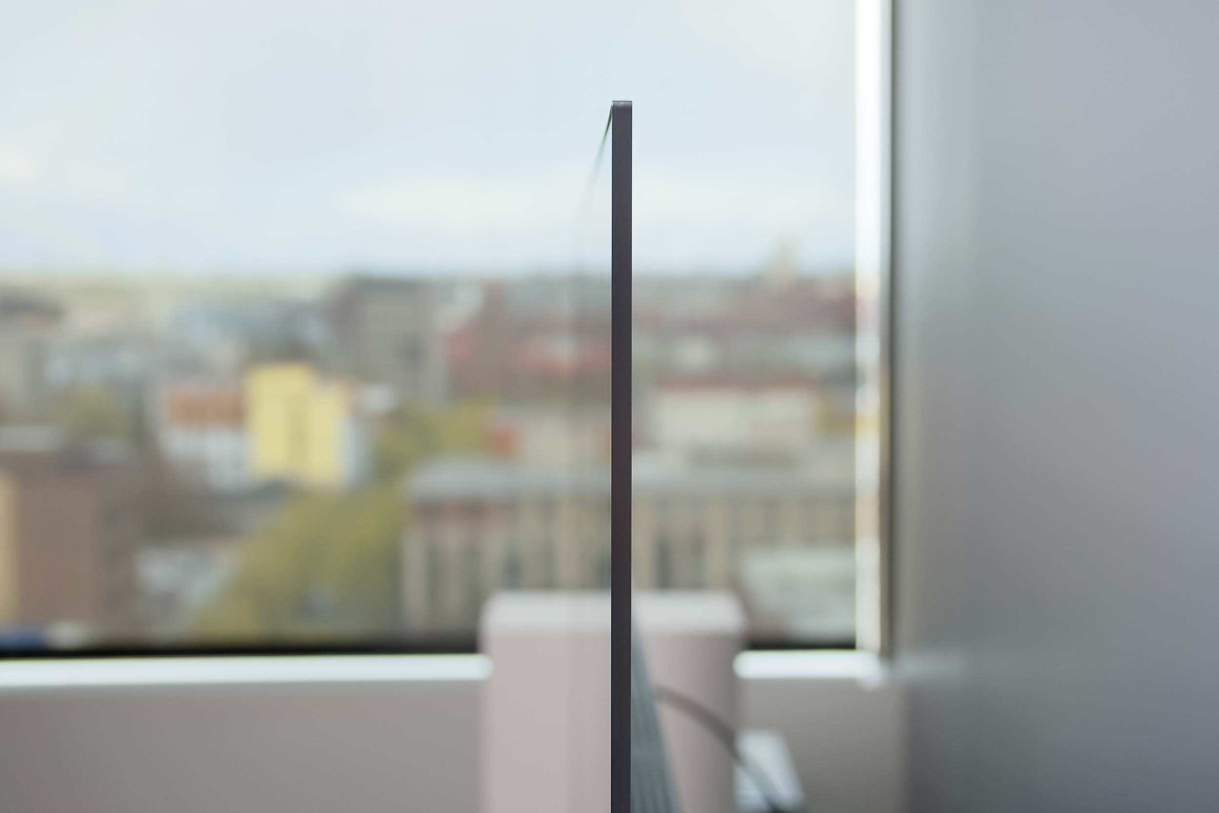 Side view showing just how thin the LG C2 OLED is.