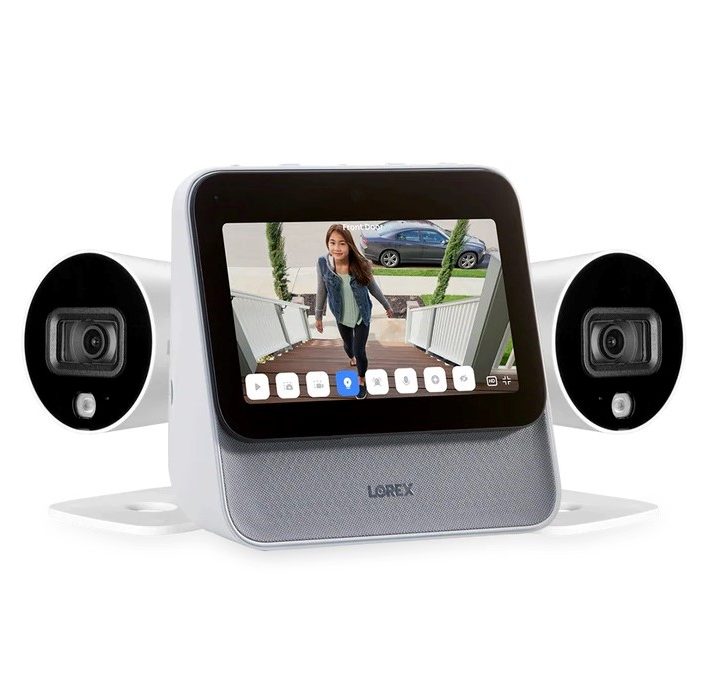 Lorex Smart Home Security Center with Two 1080P Cameras product image.