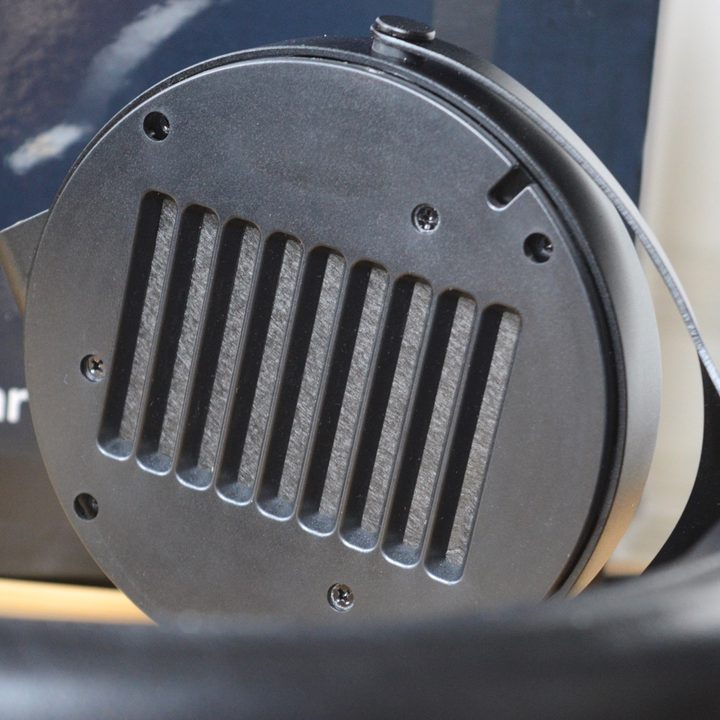 Close-up of Monoprice Monolith M1070C with planar magnetic driver vents.