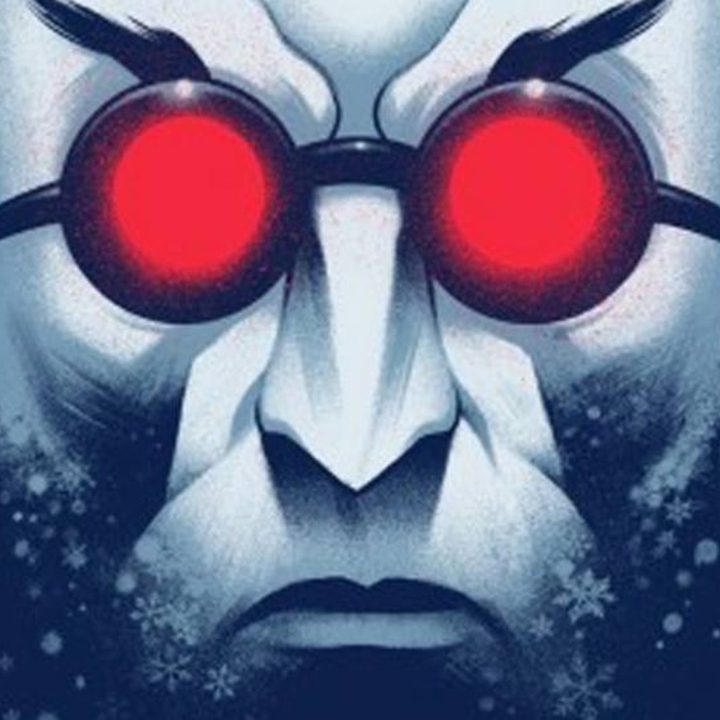 Mr. Freeze in his cryo-suit and goggles in the Heart of Ice episode art.