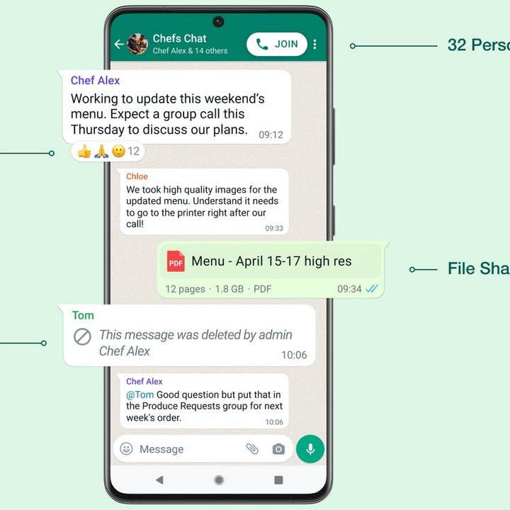 Upcoming features on WhatsApp