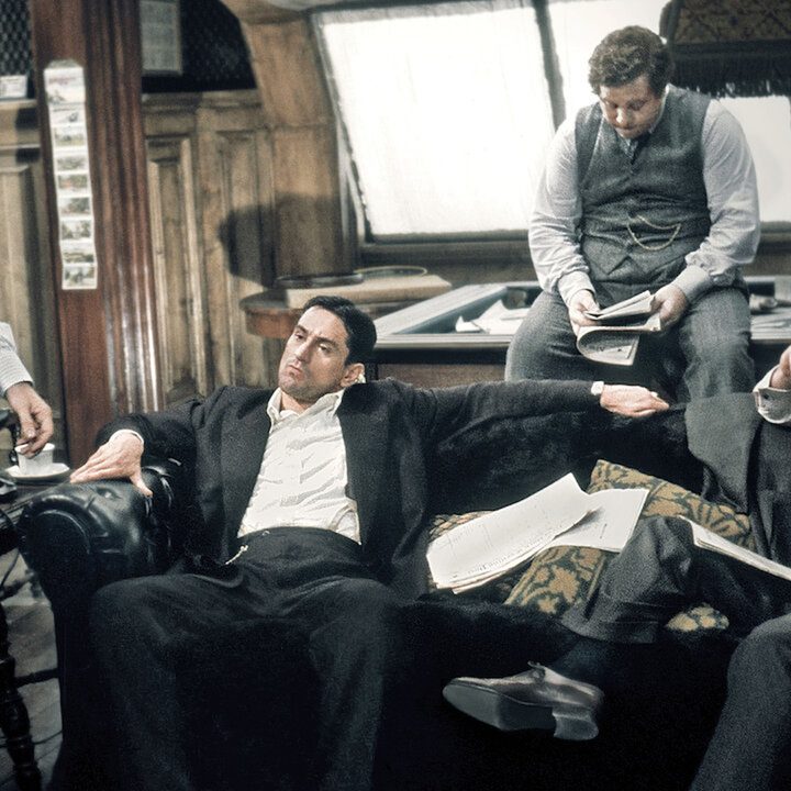 Robert DeNiro and James Woods star in Once Upon a Time in America, directed by Sergio Leone.