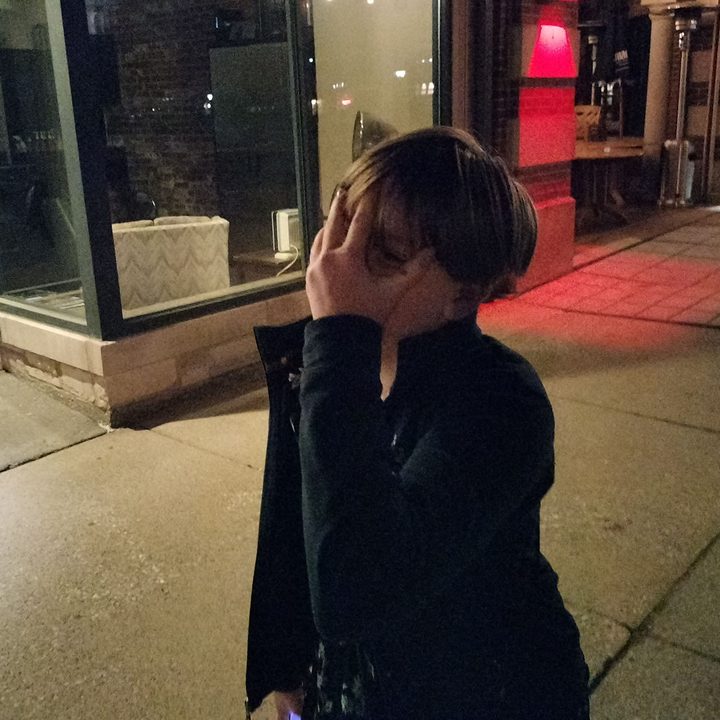 Low-light photo of a girl.