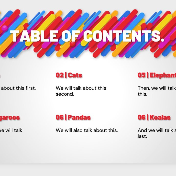 Colorful geometric PowerPoint template.