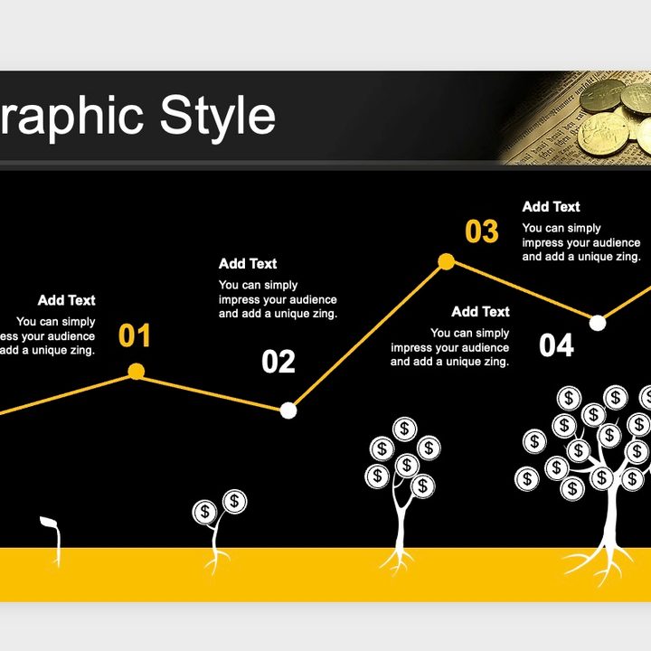 Coins financial PowerPoint template.