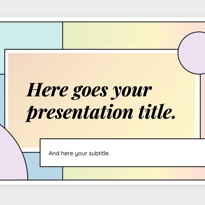 Pastel geometric PowerPoint template.